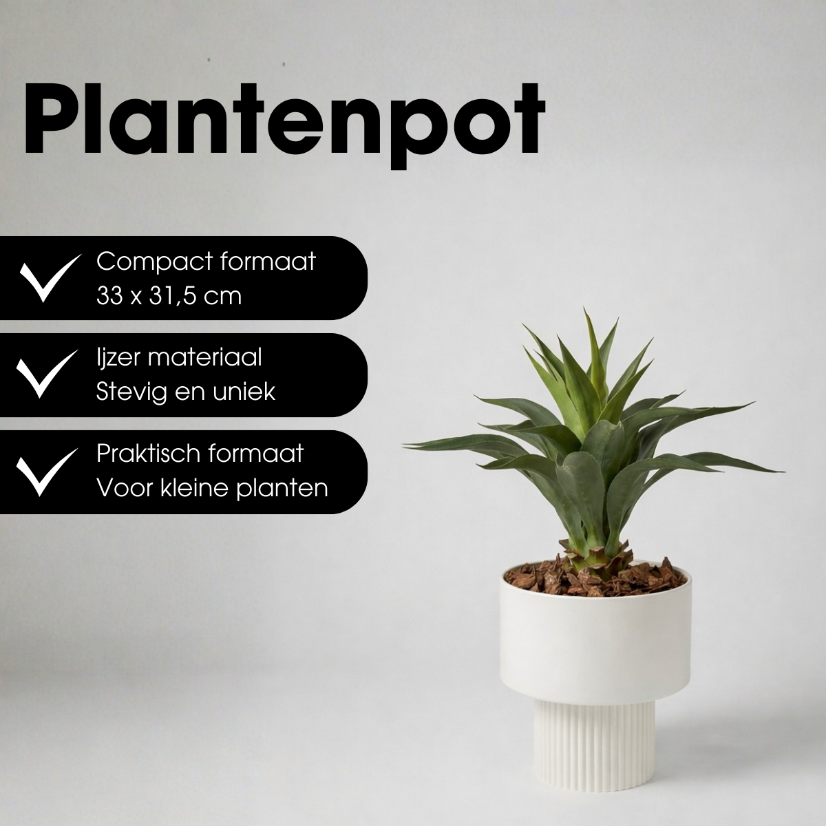 Flowerpot inside Lux Off-white