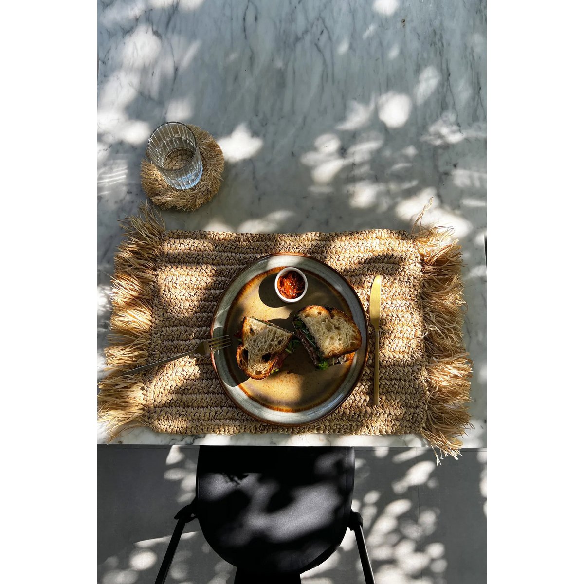 The Fringe Raffia Placemat Rectangular - Natural