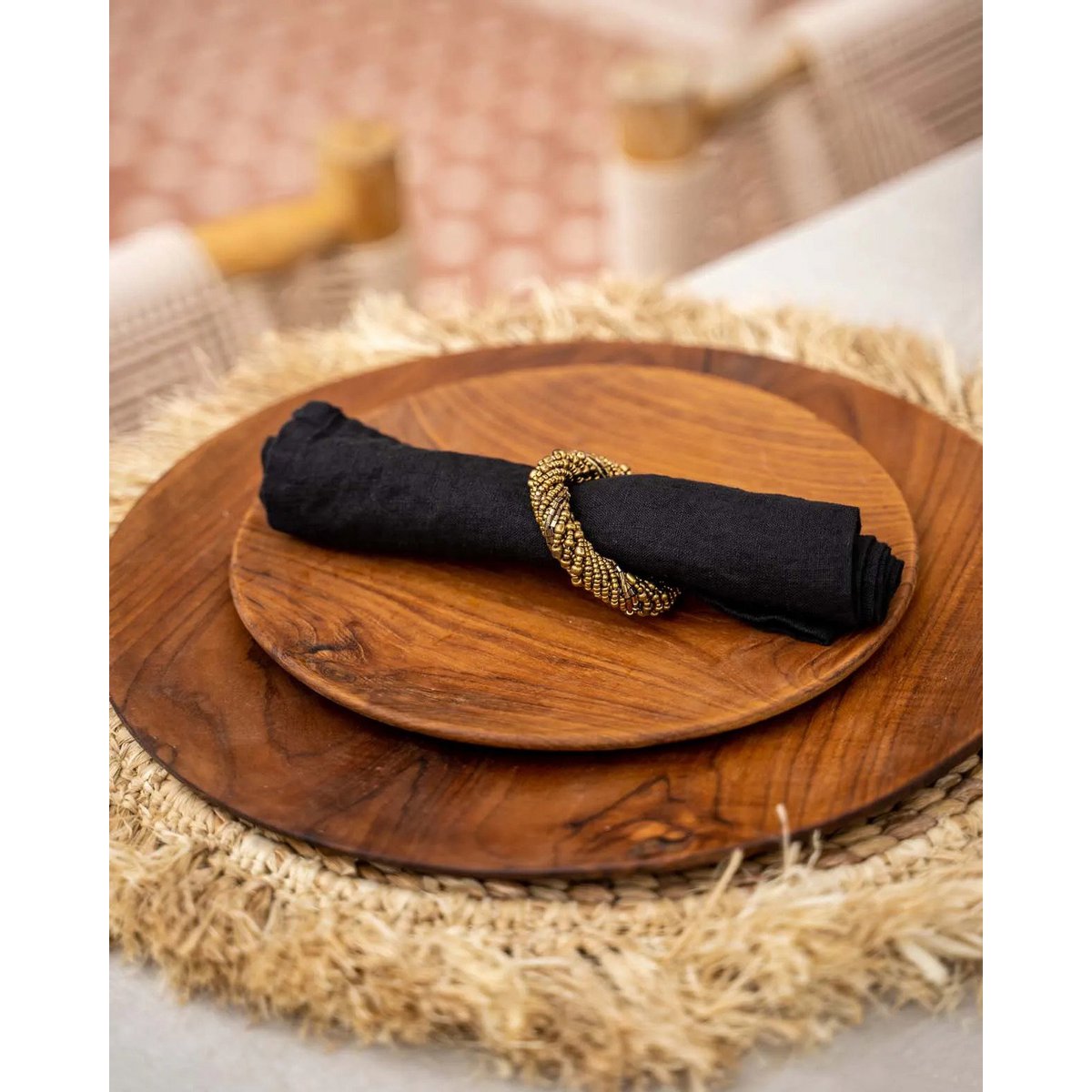 The Teak Root Round Plate - M