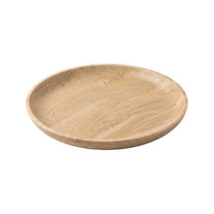Round tart dish in travertine effect resin 30cm
