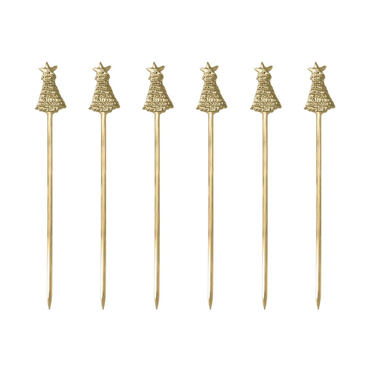 Golden star appetizer picks - set of 6