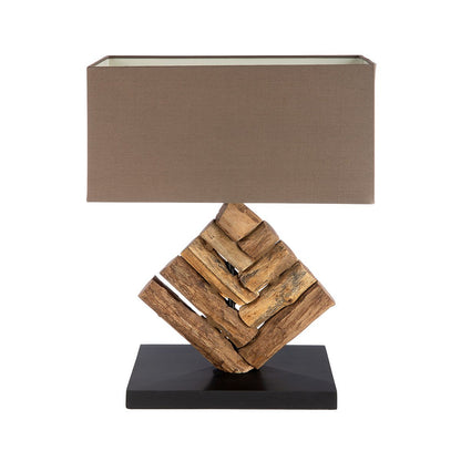 Wood lamp "Tribe" brown / black