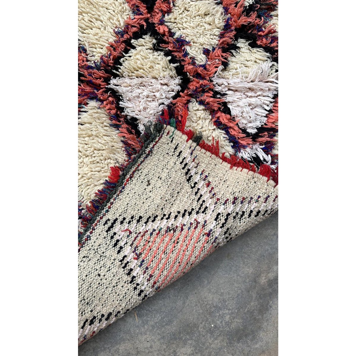 Pure wool Moroccan Berber rug 76 x 180 cm