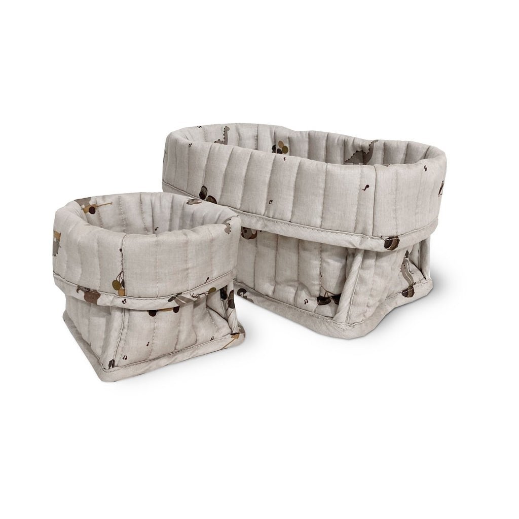 Lumi quilted basket set-Music Dino