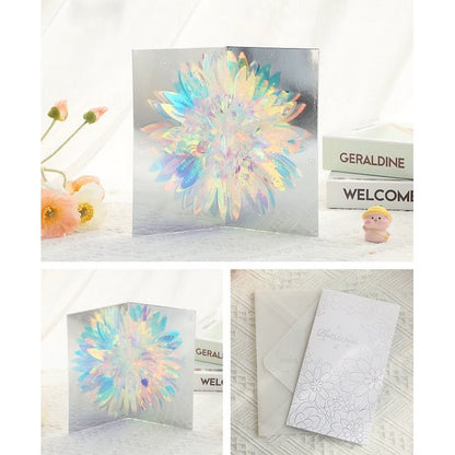 3D Gift Card-Sparkling Flower Gift Card