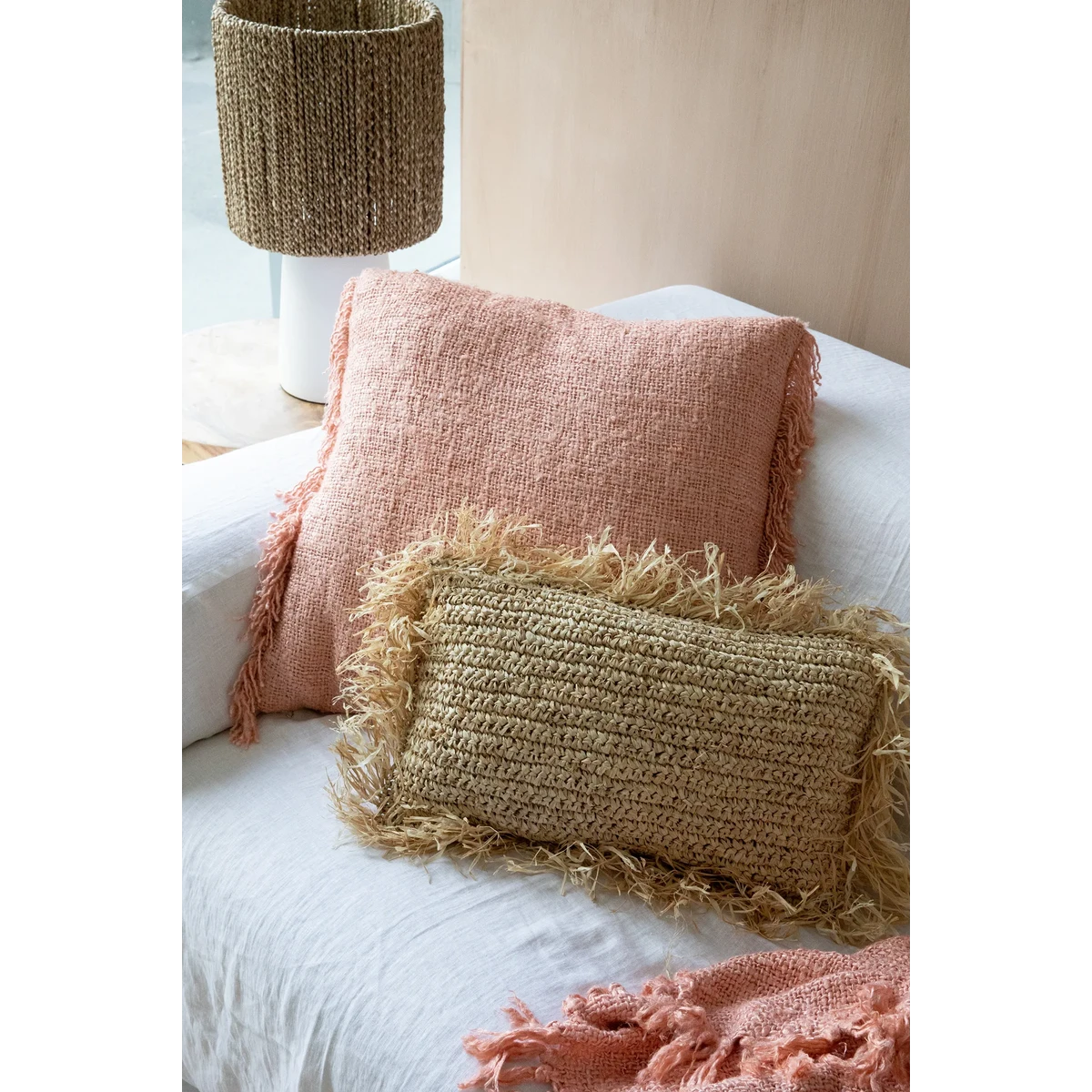 The Oh My Gee Cushion Cover - Salmon Pink - 60x60