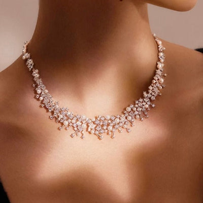 Bridal Shining Star Necklace & Earrings Set