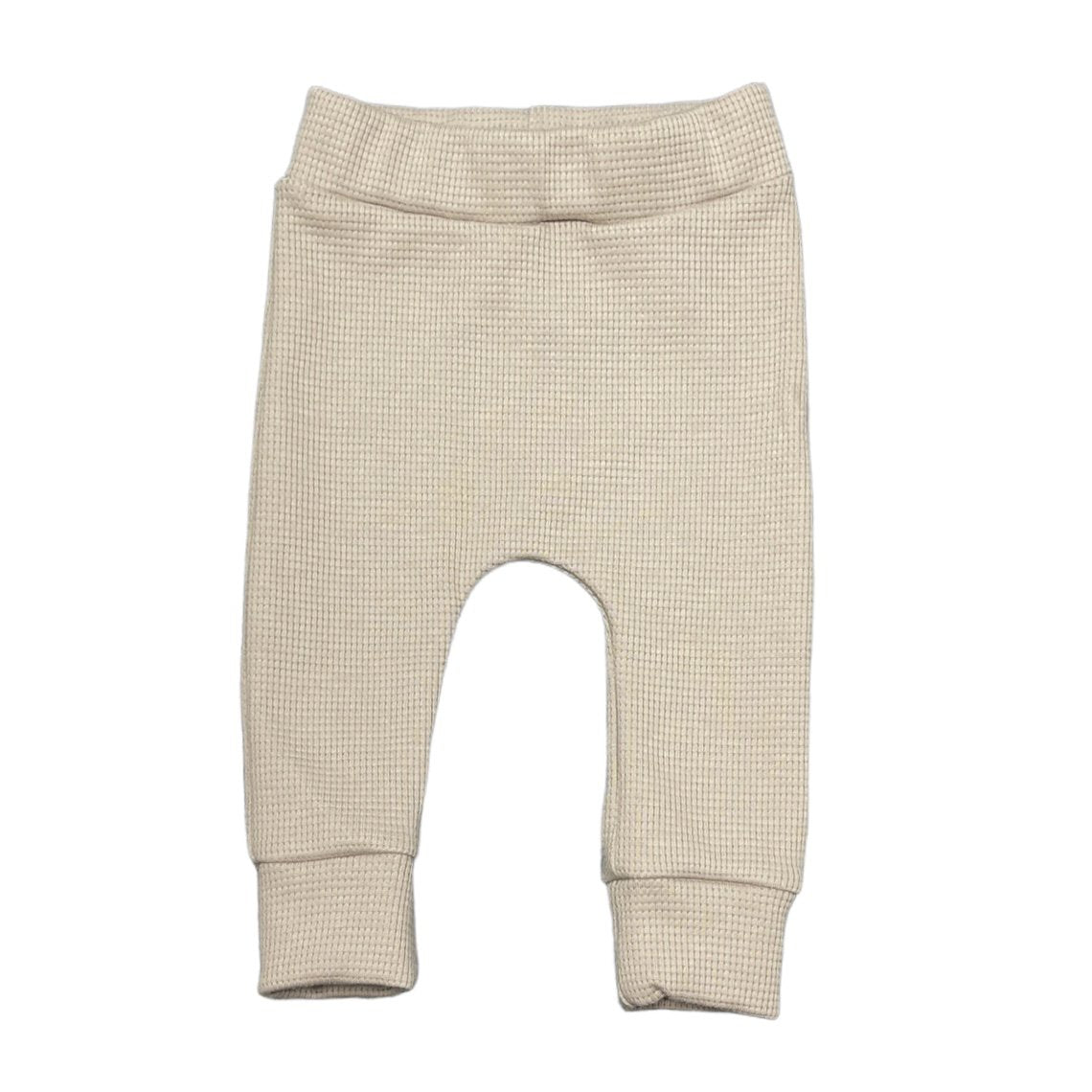 Newborn jogger waffle dark beige