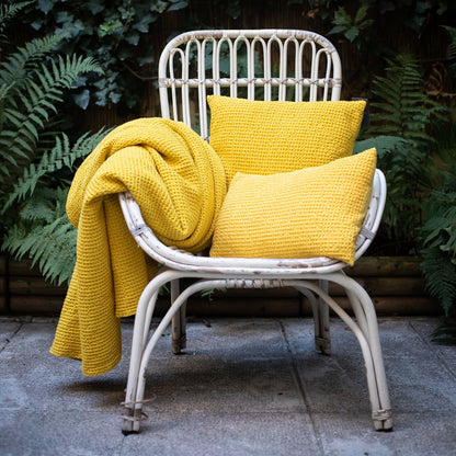 Recycled cushion Maia Craie 45 x 45