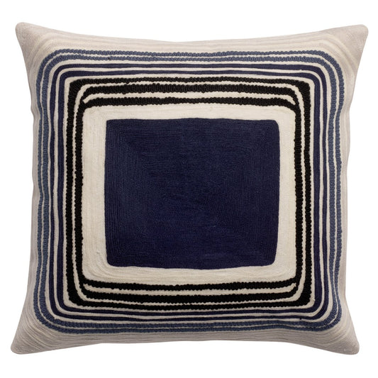 Navy Cassie Embroidered Cushion 45 x 45