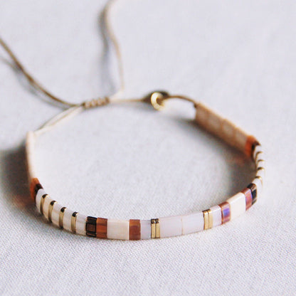 Tilabead Bracelet Taupe / Nude / Goldplated