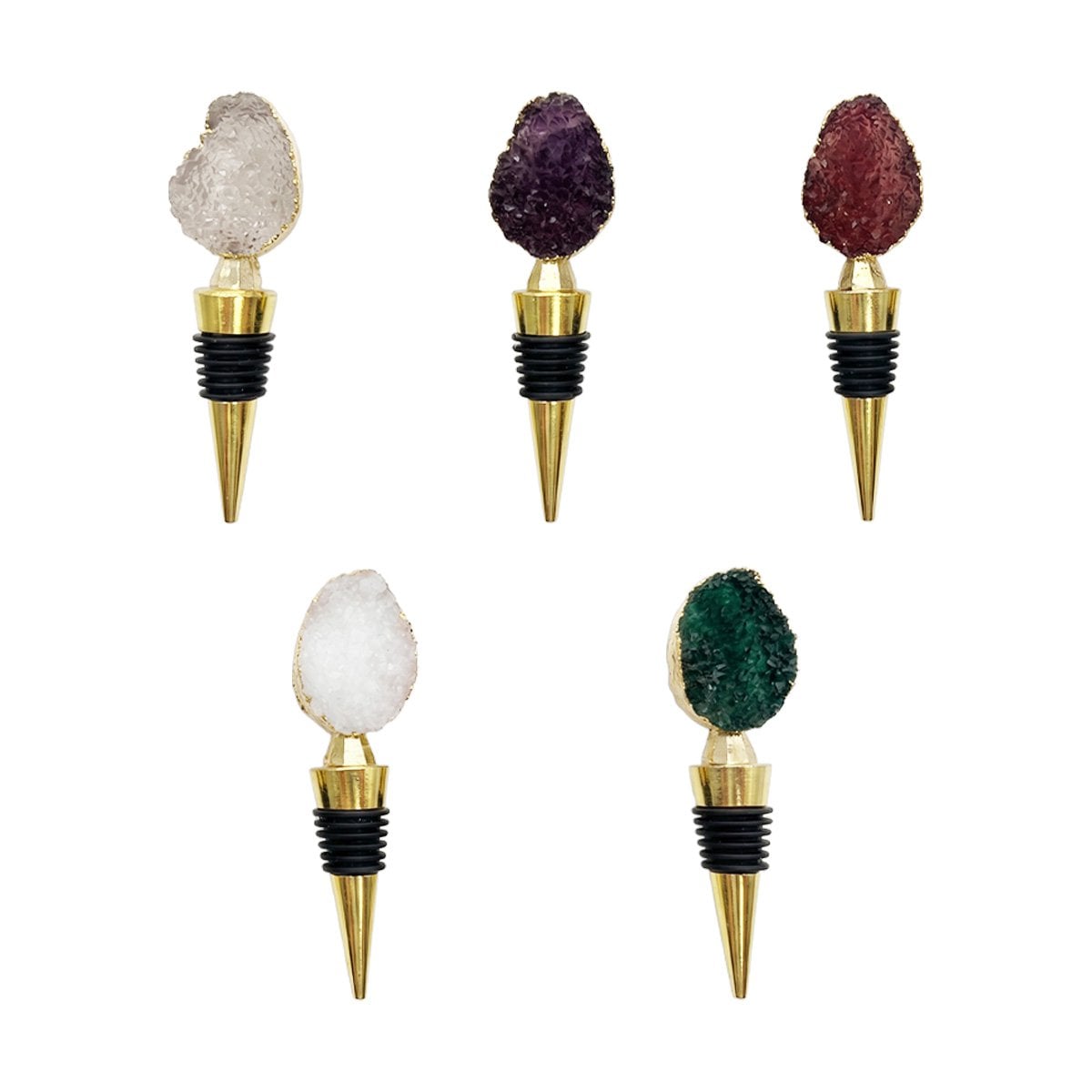 Agathe stone bottle caps - set of 5