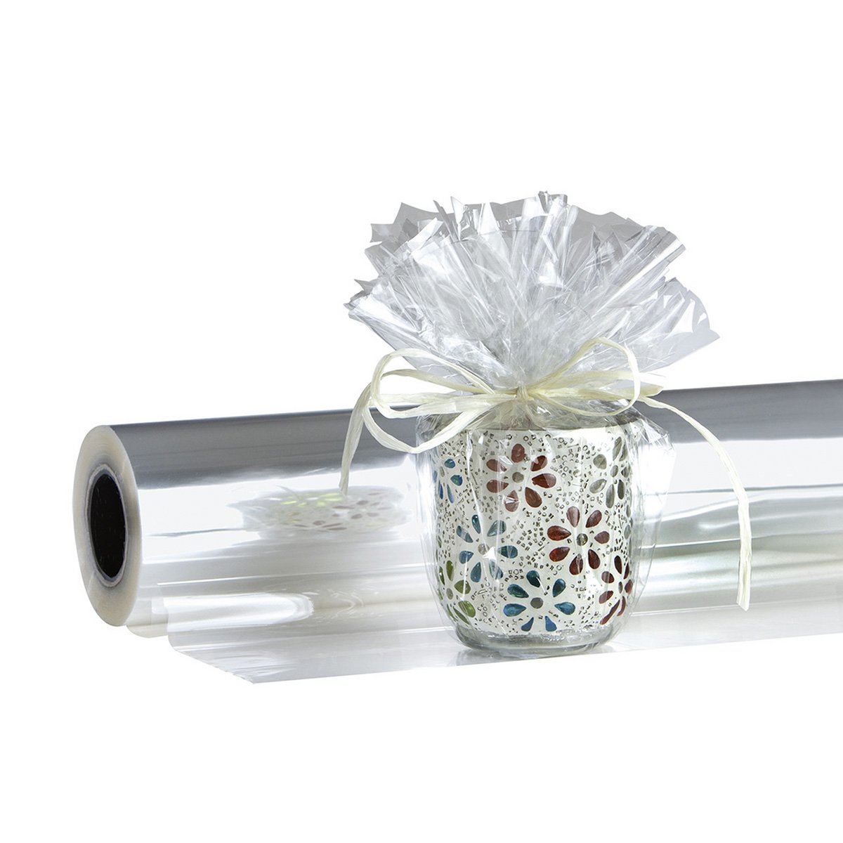 Decorative cling film roll