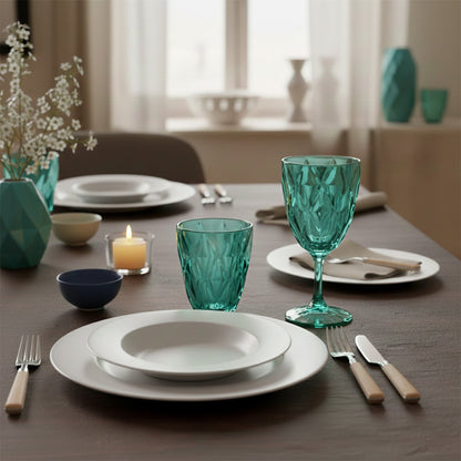 Light green wine glasses - set of 6