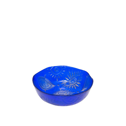 Wallowed blue eye bowl 15x15x5cm