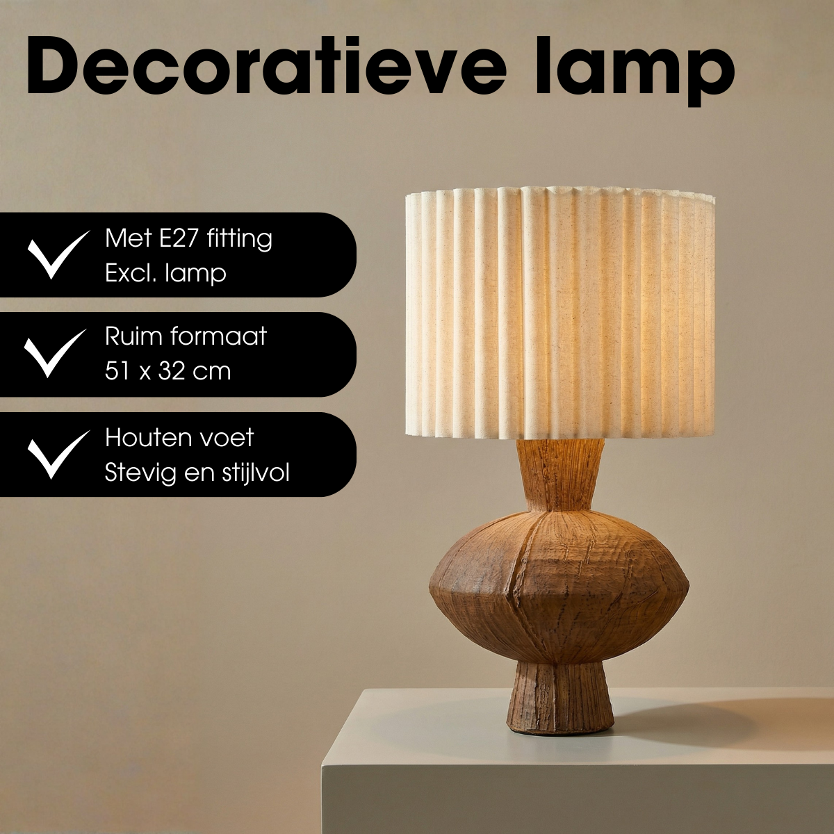 Table lamp Frey Brown