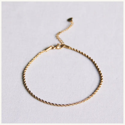 Twisted anklet - gold