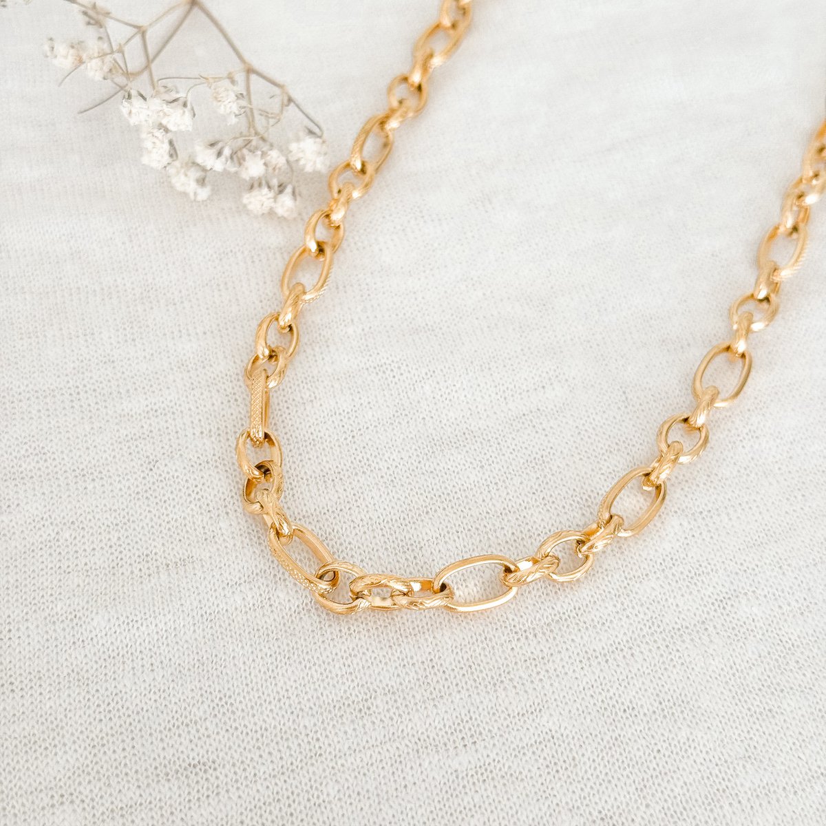 Crazy link necklace - Gold