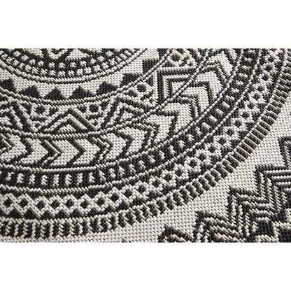 Round indoor outdoor design rug MANDALA