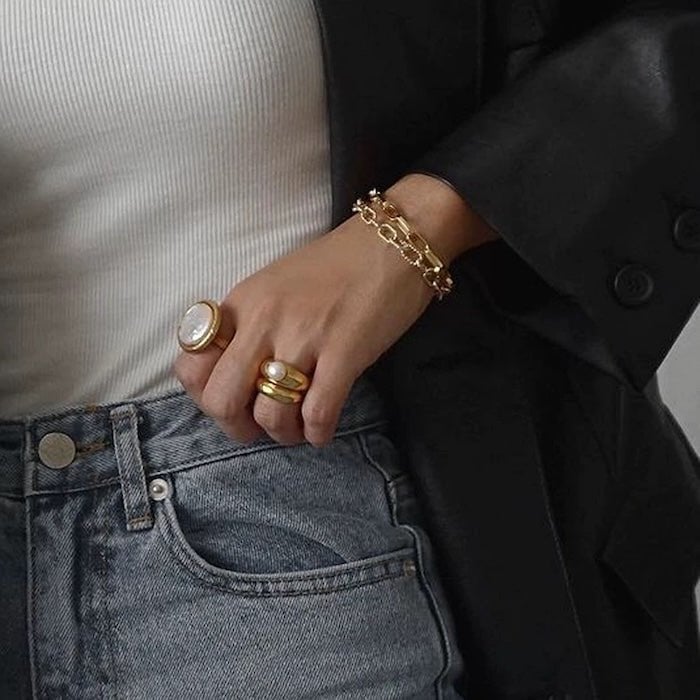 Vintage Mother of Pearl Dome Ring