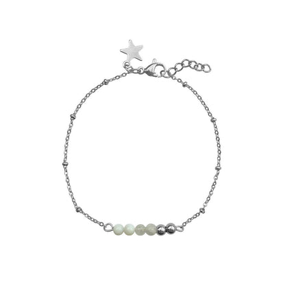 Bracelet Moonstone & Star - Silver
