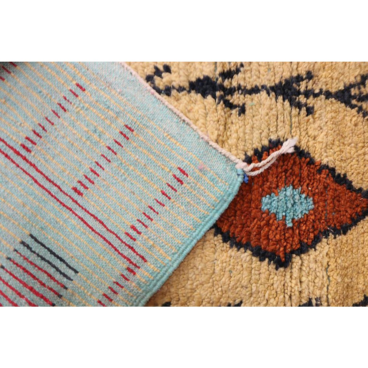 Pure wool Moroccan Berber hallway rug 73 x 343 cm