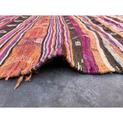 Pure wool Moroccan Kilim Berber rug 192 x 342 cm