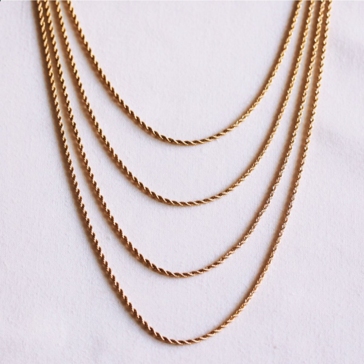 Twisted layered necklace