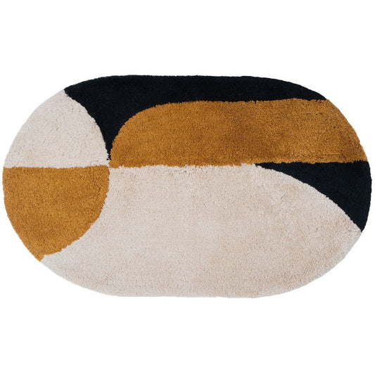 Bath mat Bowie - Ocher Oval 50 x 80 cm