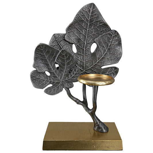 Aluminum candlestick "Leaf"