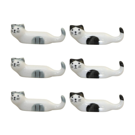 Porcelain cat skewer - Lot of 6