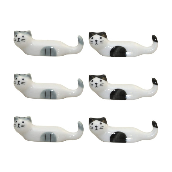 Porcelain cat skewer - Lot of 6