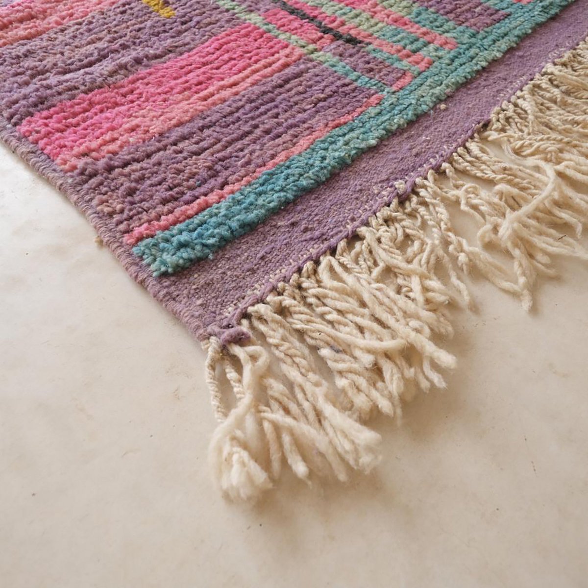 Pure wool Moroccan Berber rug 187 x 268 cm