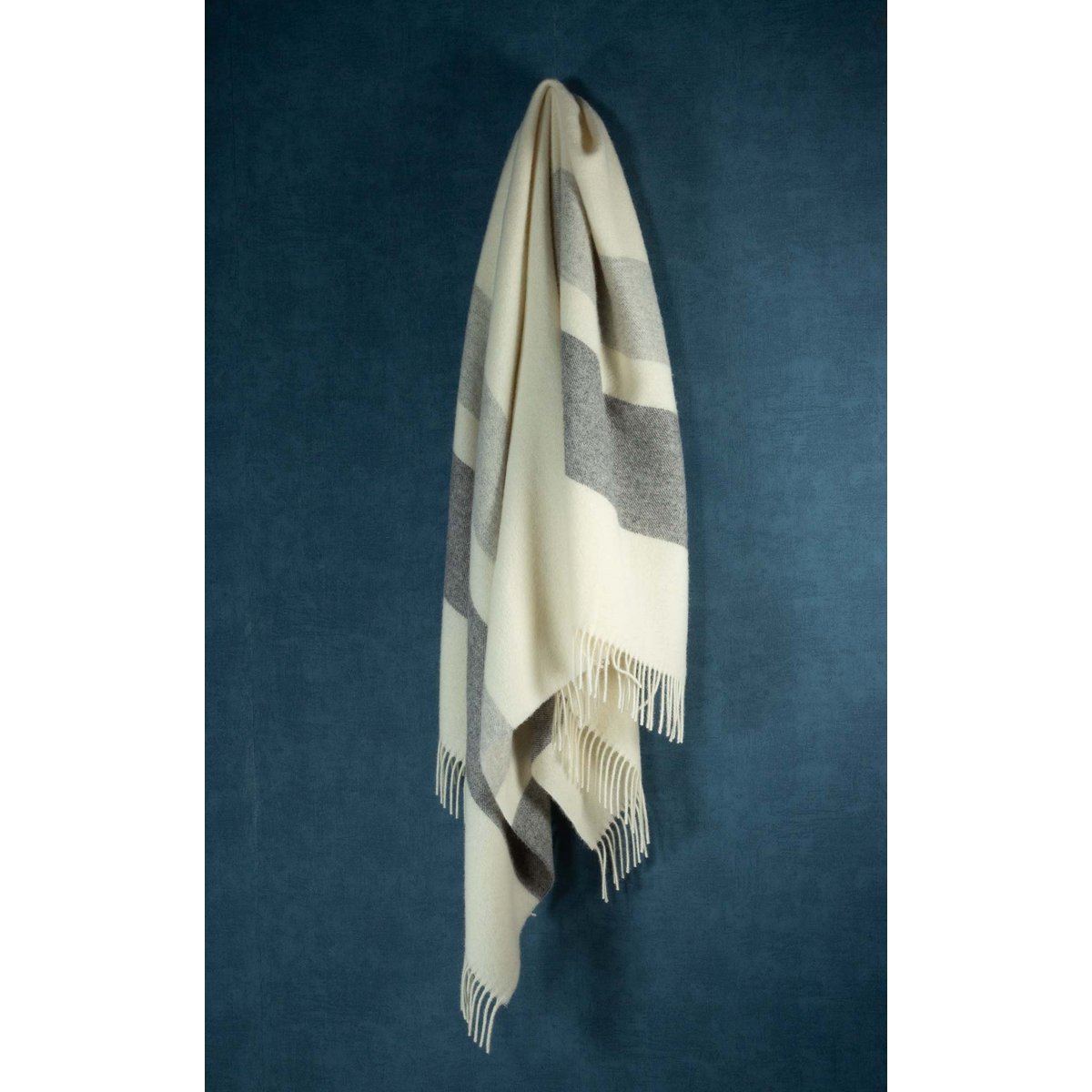 Wool Throw Blanket AGATHA gray