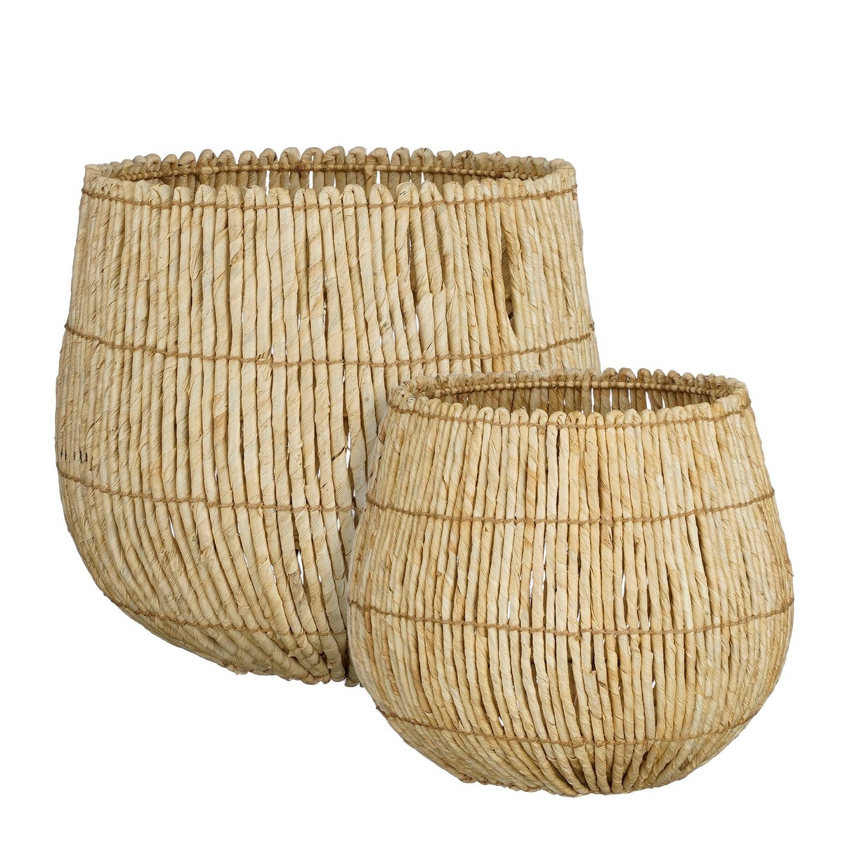 Storage basket set Ronda Light brown