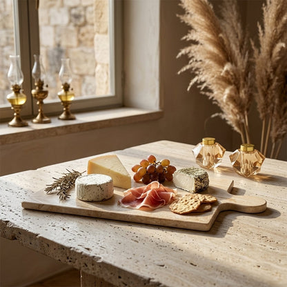 Travertine effect resin cheese board cheese platter