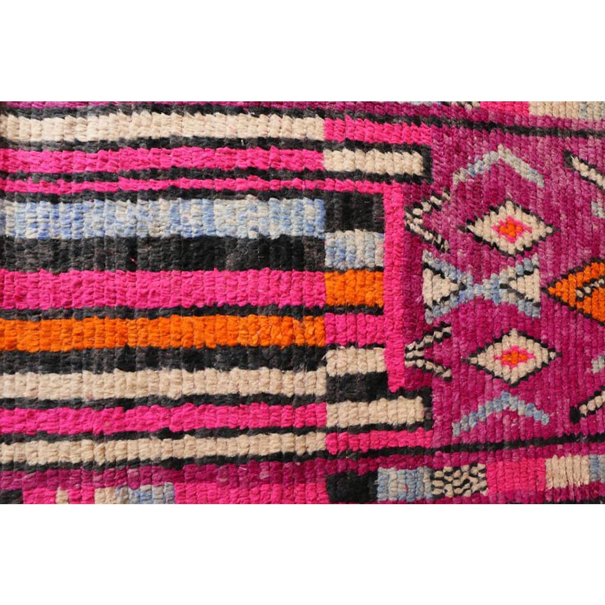 Pure wool Moroccan Berber hallway rug 77 x 514 cm