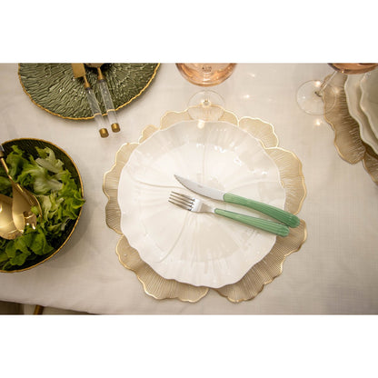 Golden flower plate