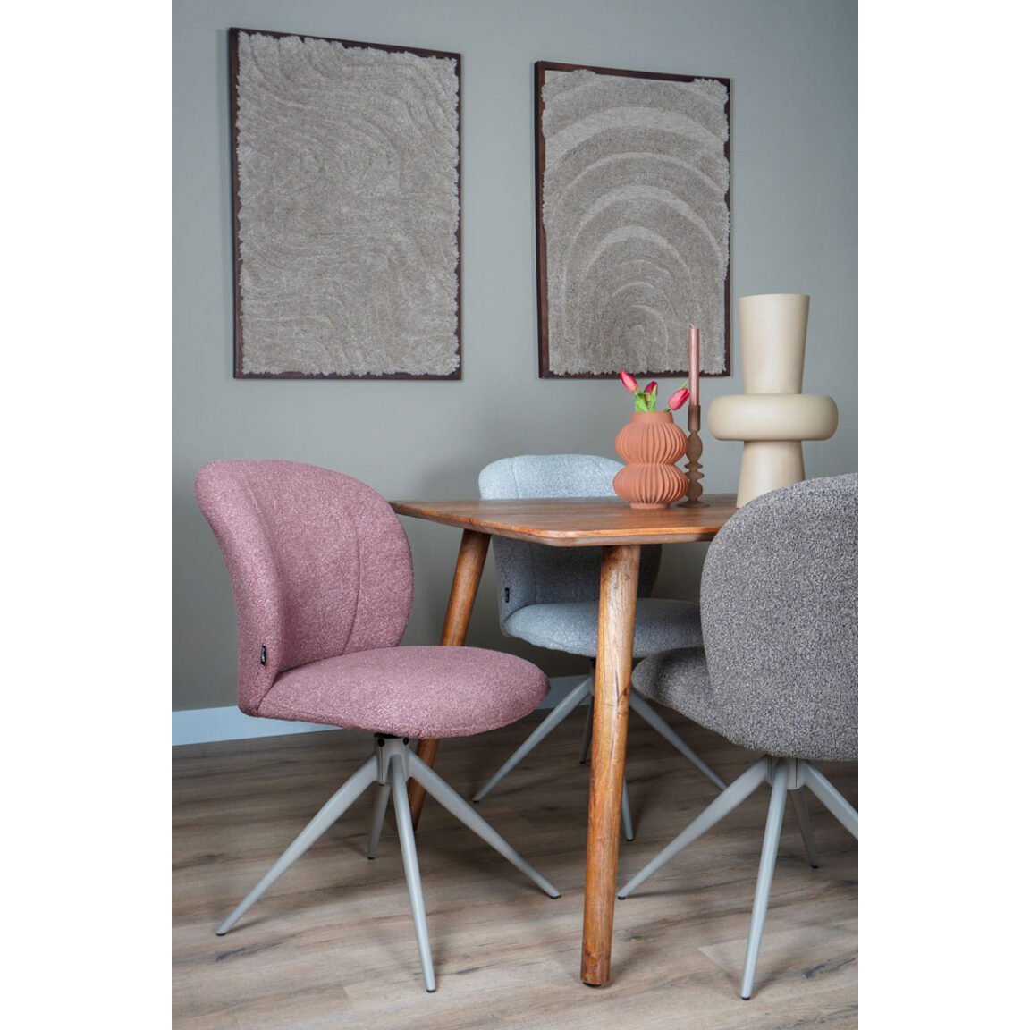 Dining room chair Cosmo - Bouclé - Terra