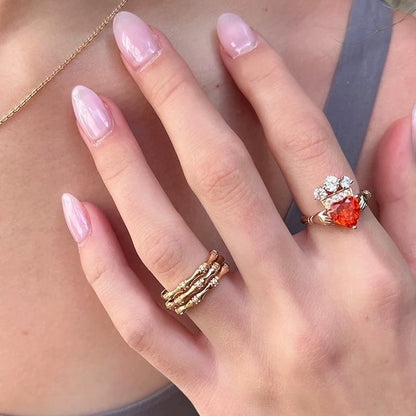 Layered Bamboo Adjustable Ring