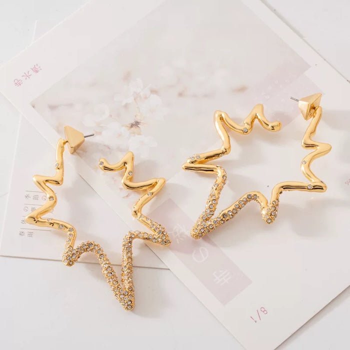 Luxurious Starfish Oversized Hoop Earrings