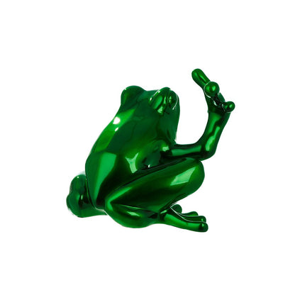 Figure frog green H.35 cm