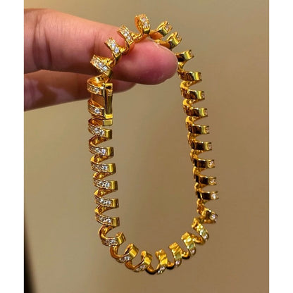 Dazzling Spiral Link Statement Bracelet