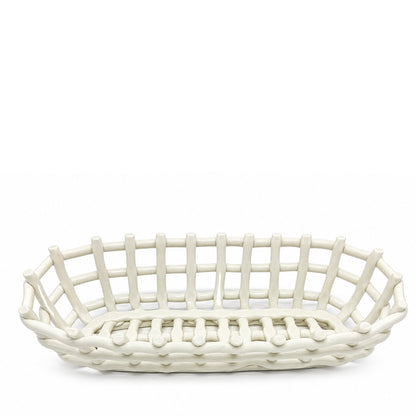 Cream fruit basket 30x15x8cm