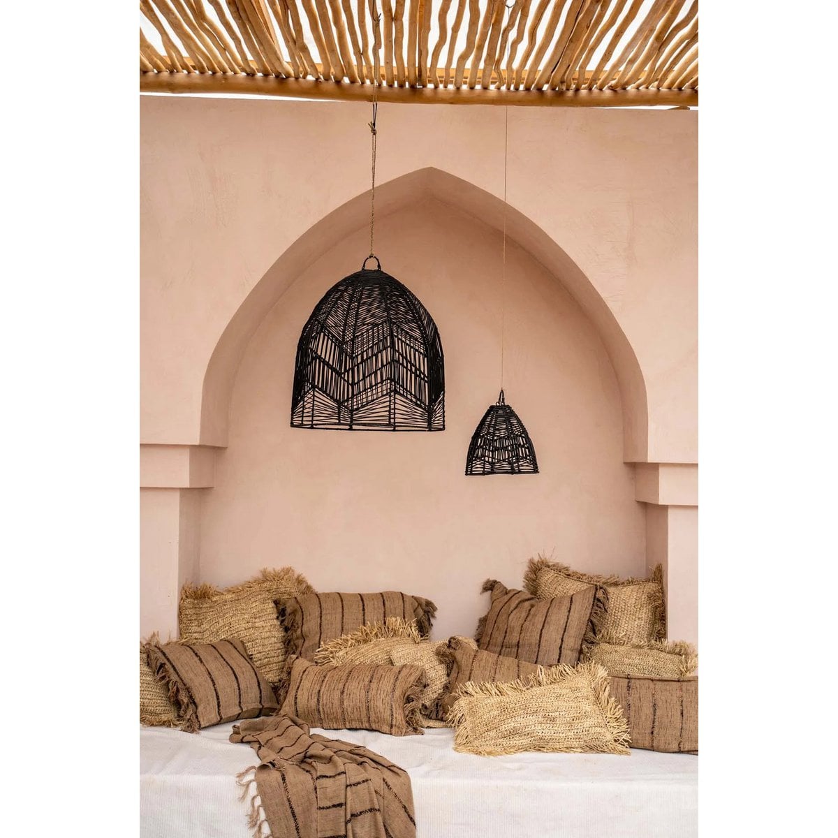 The Oh My Gee Cushion Cover - Beige Black - 40x40