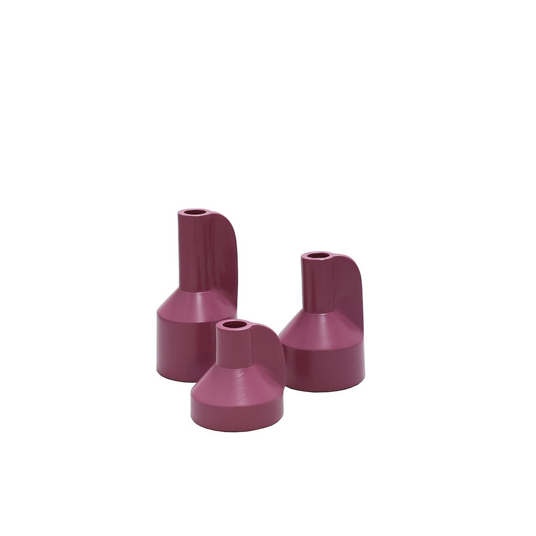 Alota mauve Ø9 x H17/13/9 cm - set van 3
