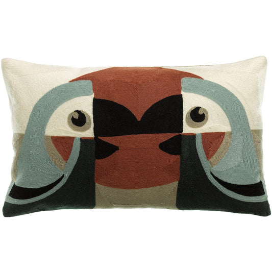 Loro Ciel embroidered cushion 30 x 50