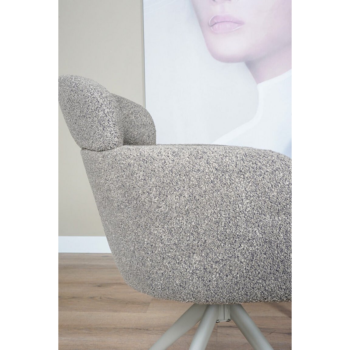 Dining room chair Chase - Bouclé - Brown