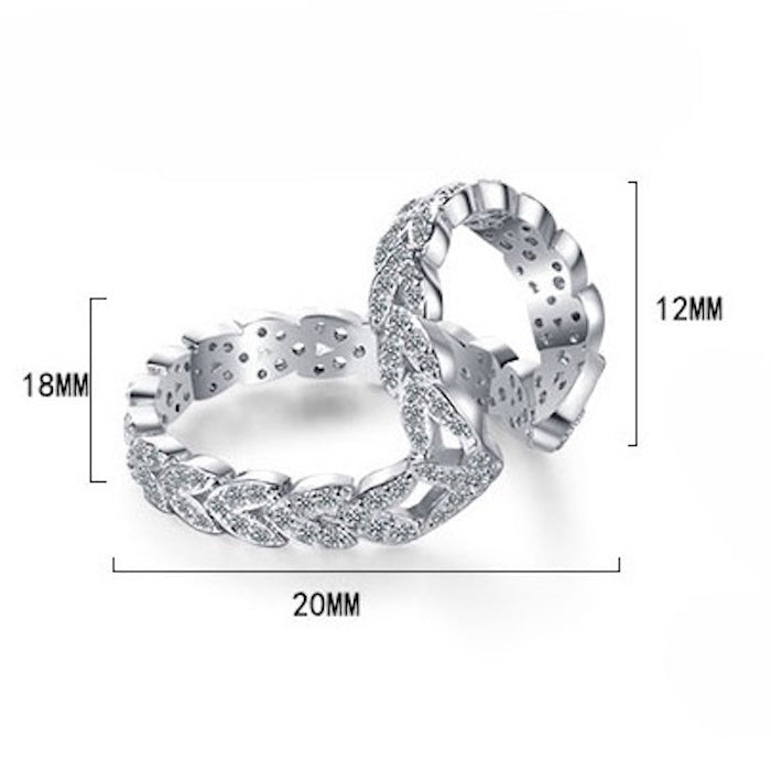 Double Hoops Dazzling Ear Cuff-One piece