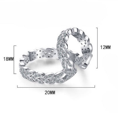 Double Hoops Dazzling Ear Cuff-One piece